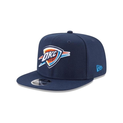 Blue Oklahoma City Thunder Hat - New Era NBA High Crown 9FIFTY Snapback Caps USA2709184